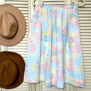 Vintage Tan Jays Floral MIDI